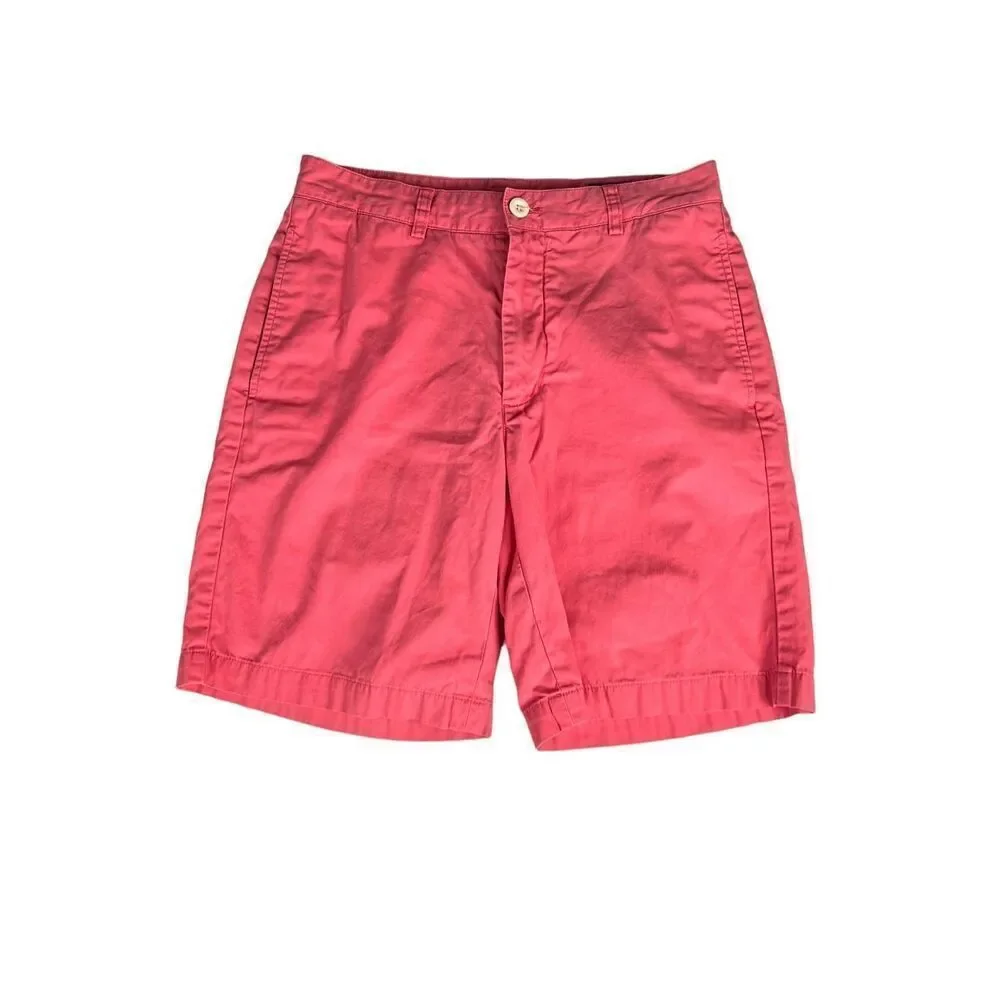 Vineyard vines men’s club shorts flat front chino salmon pink shorts 30